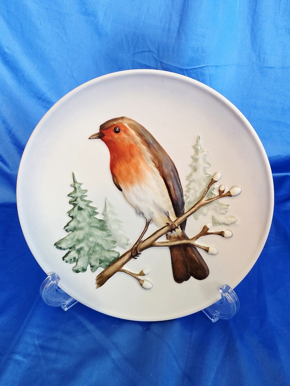 Goebel W. Germany 3D Bas-Relief 1973 Wildlife Wall Plate Series No. Robin